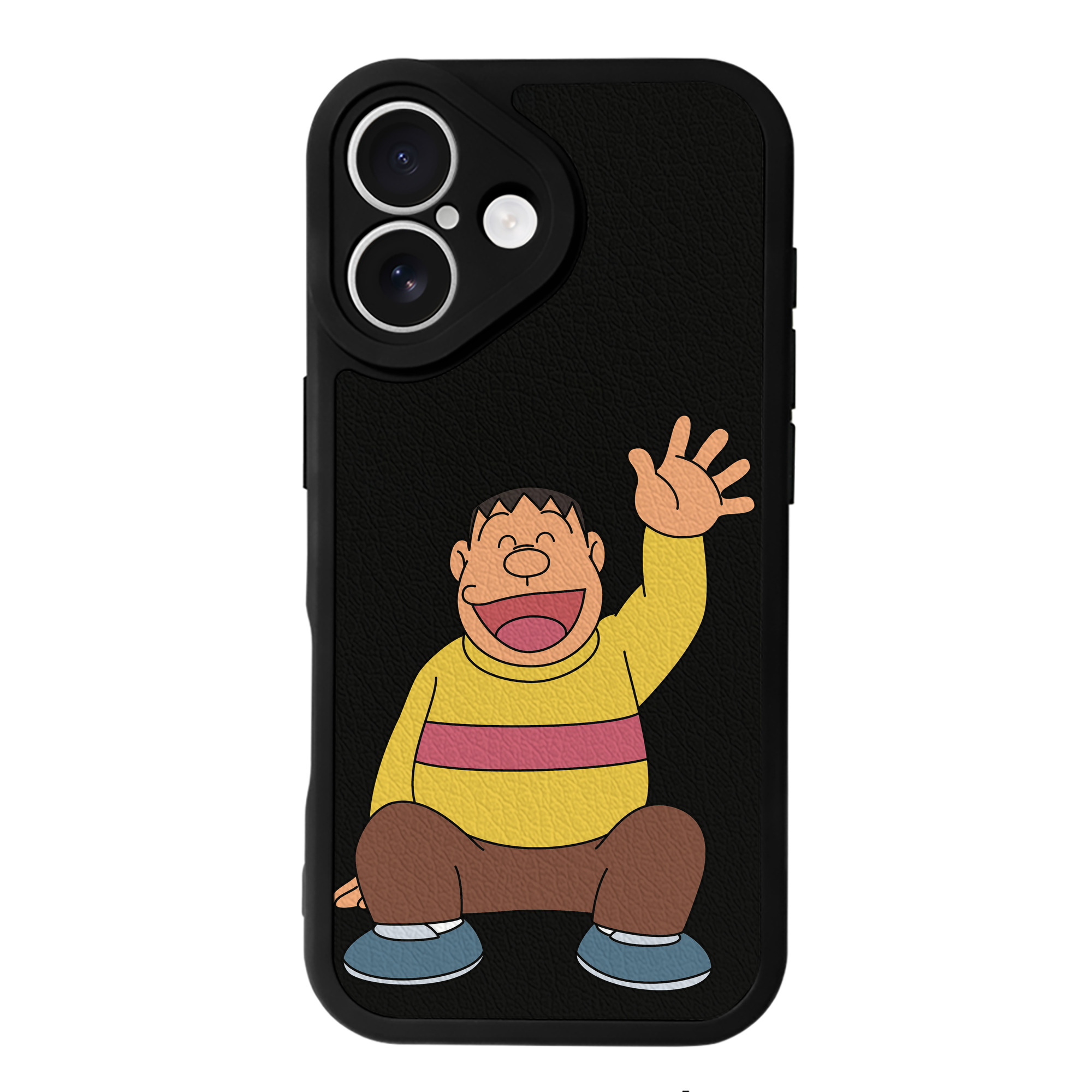 （画像用） ドラえもん 剛田武 Doraemon Gouta Takeshi 【iPhone 16シリーズ対応】シリコンスマホケース（レザー調） 材質：シリコン